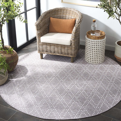 Tapis intérieur / extérieur géométrique en lavande / gris à motif géométrique de couleur yuusuf 850