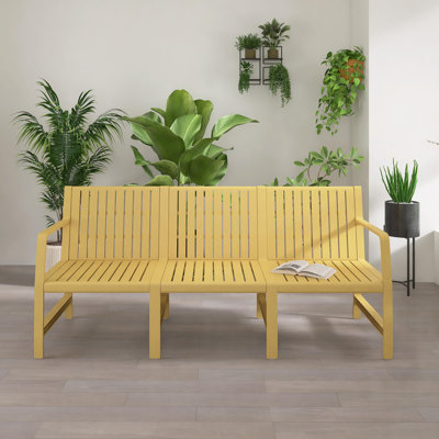 Chaise 72 po en polypropylène à trois places pour l'intérieur et l'extérieur