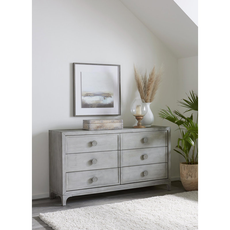 6 - Drawer Chest of Drawers, Washed White/NotSturdy