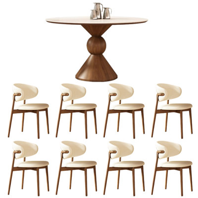 Small household round dining table and chairs