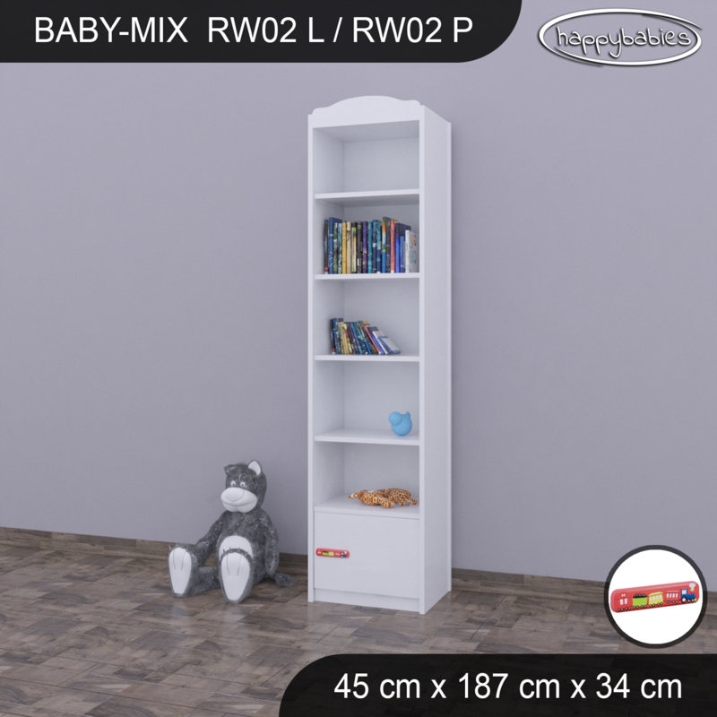 187cm H X 45cm W Kids Cube, White/Red