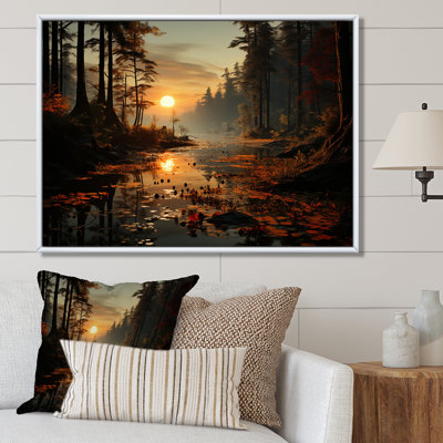 Mystic Vistas Autumn Forest - Art mural forêt