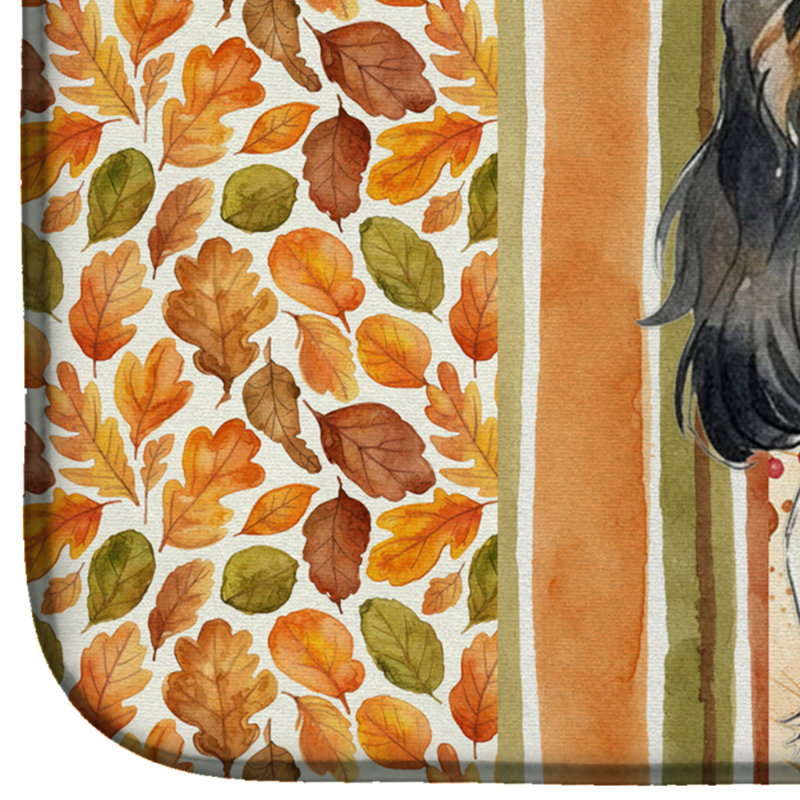 Parti Cocker Spaniel Heirloom Fall Dish Drying Mat