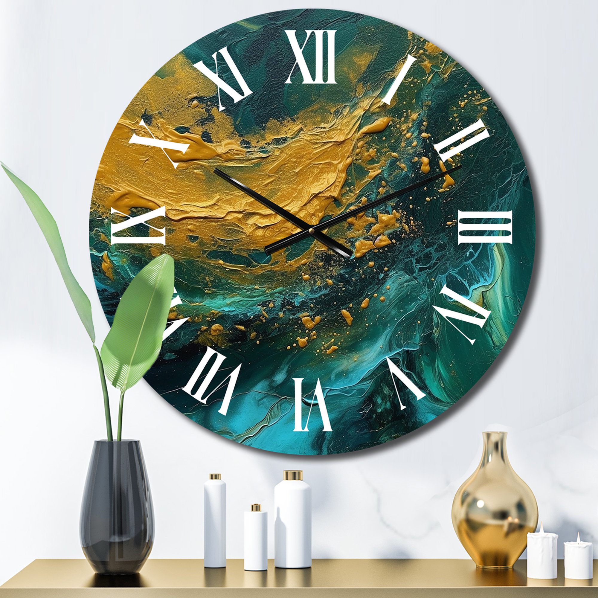 DesignArt Metal Wall Clock | Wayfair