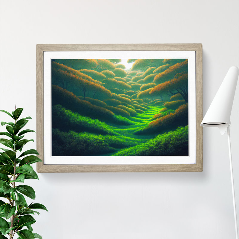 Forest Beauty - Single Picture Frame Print, Oak Framed, 46cm H x 64cm W x 2cm D