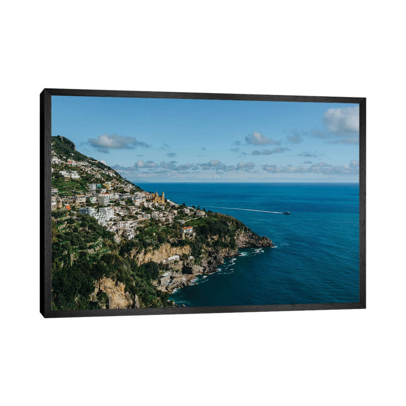 Praiano Italy I by Bethany Young - Print on Canvas, Black Framed, 66.04cm H x 101.6cm W x 3.81cm D