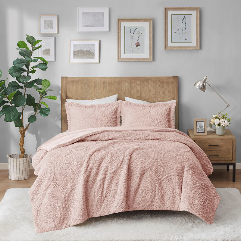 Mini ensemble d'édredon en fausse fourrure, Édredon simple + 2 taies décoratives