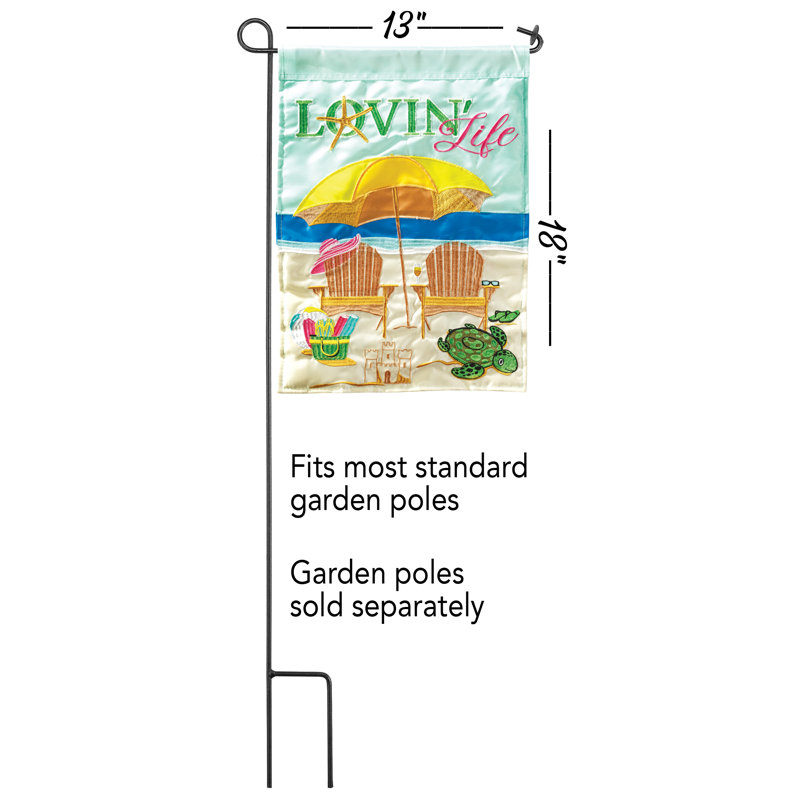 Drapeau de jardin en nylon 18 x 13 po Ekambir