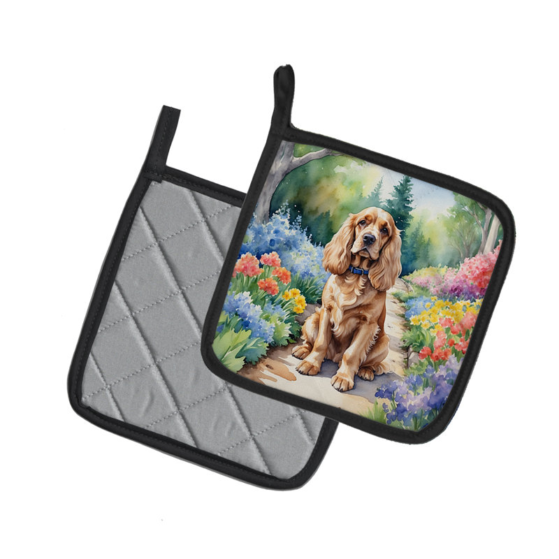 Caroline's Treasures Floral Polyester Potholder Set