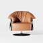 Fauteuil d'appoint à dossier rabattable en similicuir