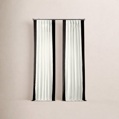 Limone Urban Borders Printed Cotton Curtains for Living Room & Bedroom Single Panel Drape