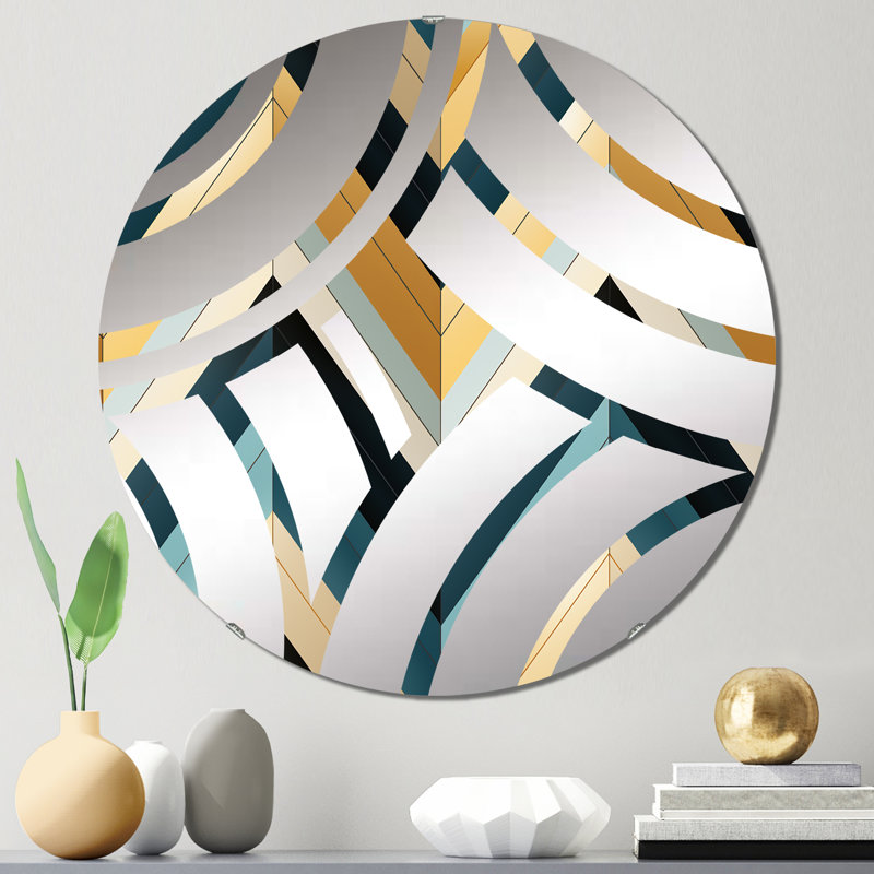 Miroir décoratif à motif de chevrons Urban Elegance, 23,6 po x 23,6 po