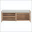 Banc de rangement patiné avec coussin et rangement caché-133331818
