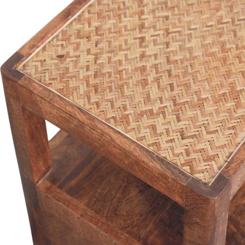 55cm W Solid Wood Bedside Table