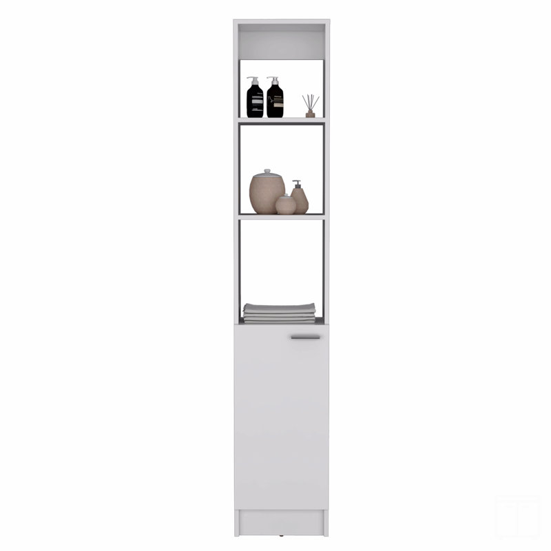 Armoire, 1 porte, 6 tablettes, Blanc, H 70,87 po x l 23,5 po x P 10,43 po