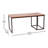 2 Piece Modern Nesting Coffee Table Set with Storage Drawer and Sled Base Metal Frames