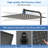 12 inch Adjustable Extension Arm High-pressure Rain Shower Head, Rain Fixed Shower Head-115328511