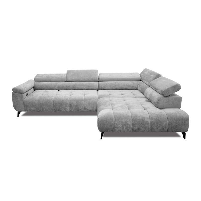 Temecia 3 Seater Corner Sofa , Right Hand Facing, Grey