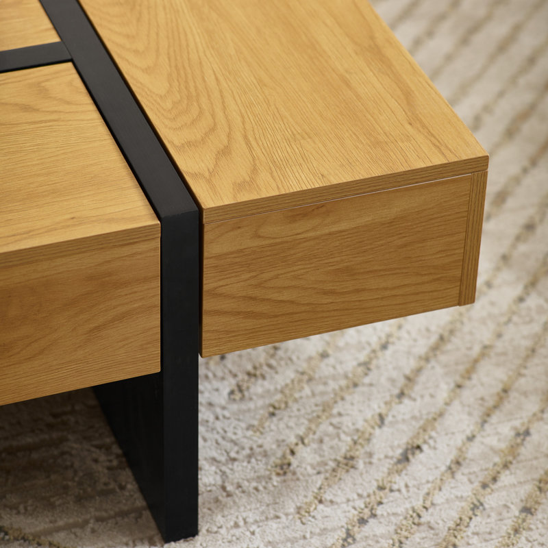 Solid Coffee Table with Storage