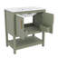 Meuble-lavabo de 30 pouces avec lavabo en céramique et rangement polyvalent-383876502