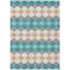 Tapis intérieur / extérieur bleu sarcelle lavable Eira -1293852692