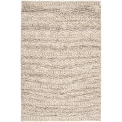 Zekia Cream Hand-Woven Wool Rug
