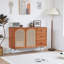 Vitrine de rangement simple en rotin-121708622