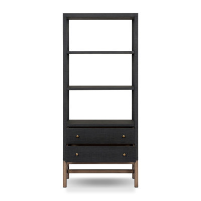 Fiona Bookcase-Black Raffia