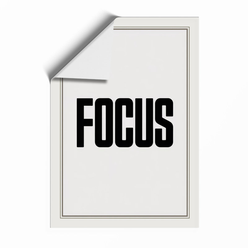 Focus Typography - Framed Print, A1 - 84.1 x 59.4 cm, Unframed