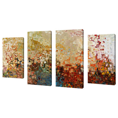 "où que vous soyez" par mark lawrence, ensemble de 4 reproductions d’art sur toiles tendues