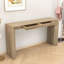 Elegant Waterfall Edge Console Table with Hidden Drawers-1859109292