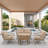 Boho-inspired 4-person Outdoor Seating Group With Removable Cushions And Wood Tabletop