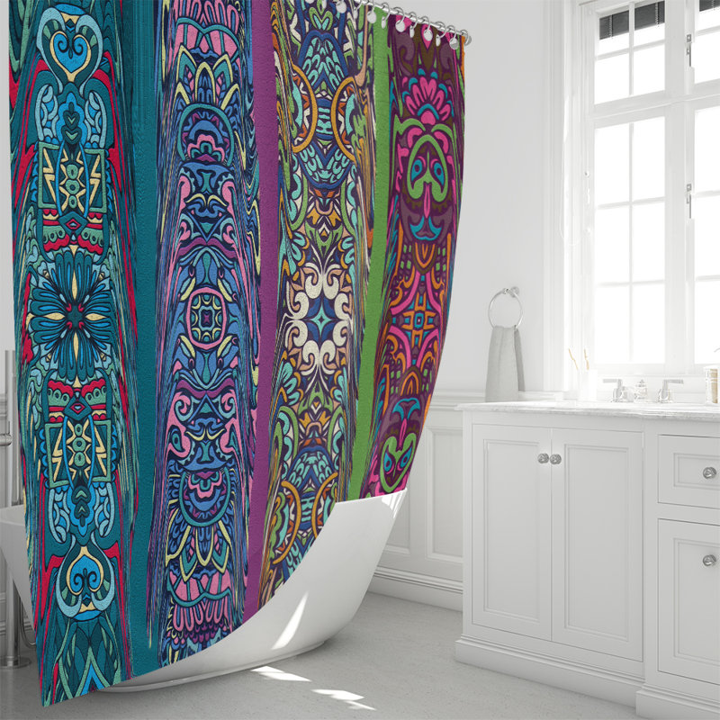 Rideau de douche simple abstrait, H 83 po x l 70 po