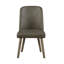 Ensemble de 2 chaises d'appoint Waylon en cuir synthétique gris et chêne gris