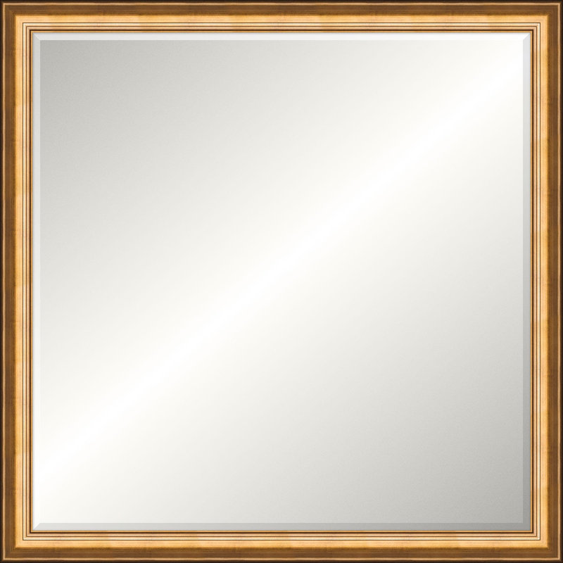 Roslyn Solid Wood Beveled Mirror, Square, 27.75" x 27.75"