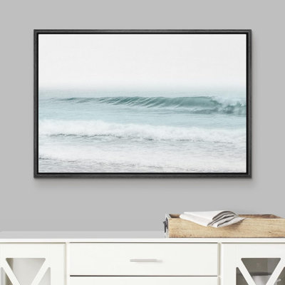 «Coastal Beach Ocean Wave On Washed Out Beach Nature», reproduction sur toile