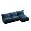 Canapé modulaire polyvalent en chenille avec repose-pieds réversible pour un confort ultime-492634170