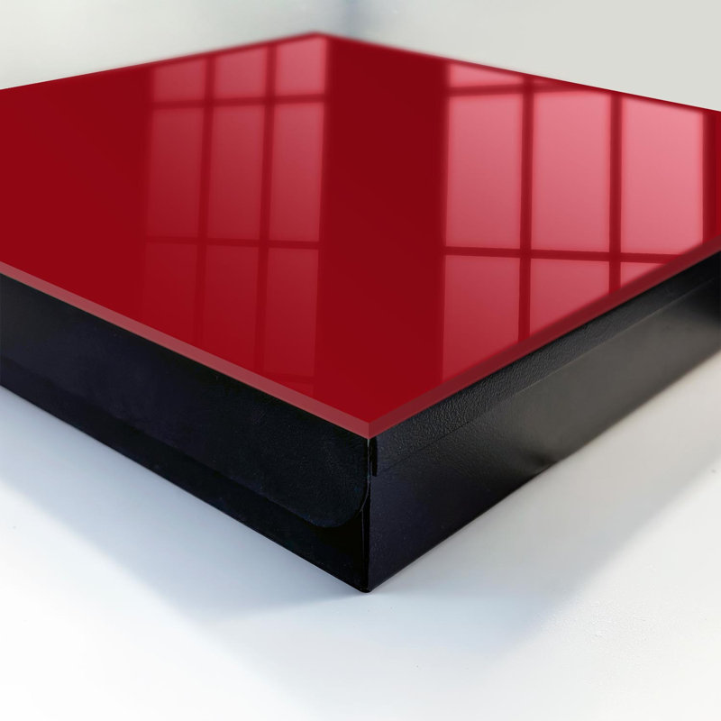 Wall mounted key box, Opens to the left, 30x30x5, White, Solid shade of burgundy minimalist style, 
