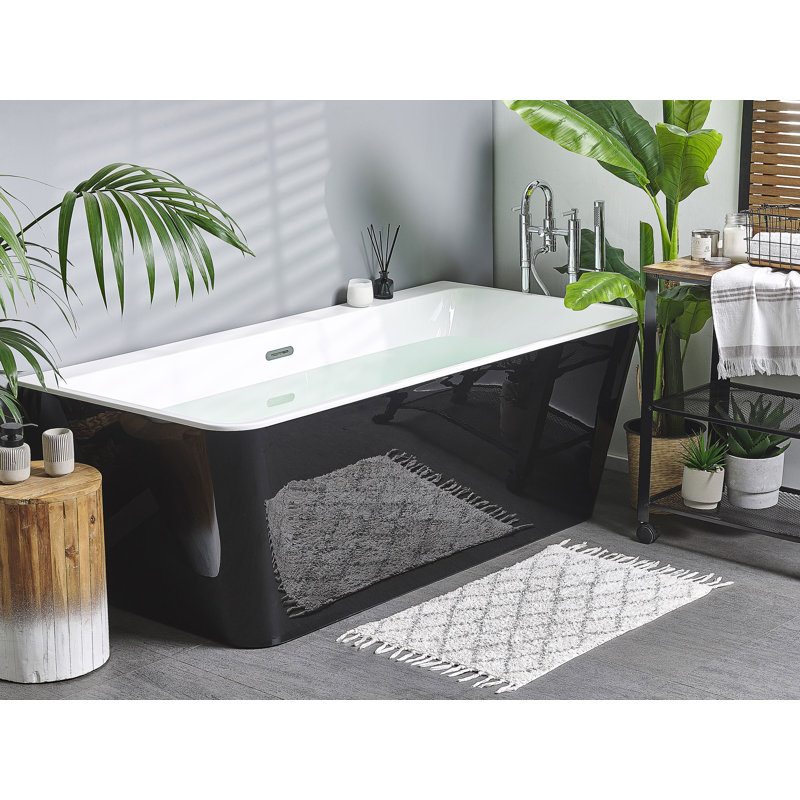 Santibanez 1700mm x 800mm Soaking Acrylic Bathtub, Black