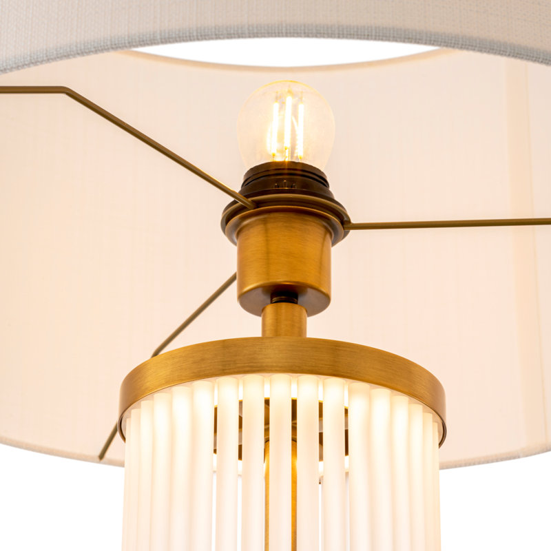 Table Lamp Thibaud Antique Brass Finish Excl Shade
