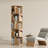Rotating Bookshelf, 5 Tier Small Bookcase Corner Display Shelf For Small Space Wood Narrow Book Shelf Organizer For Living Room, Natural-2079973004