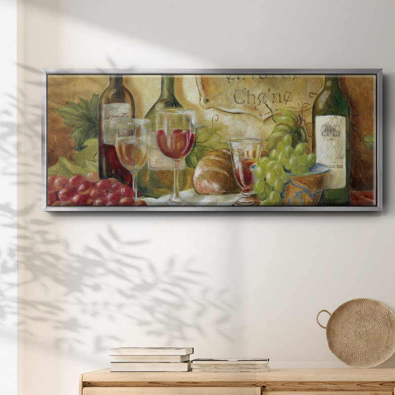 Aged Oak- Framed Canvas, 12" H x 30" W