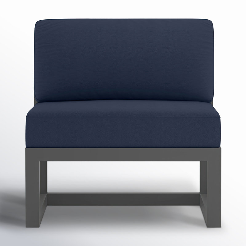 Avion 4 Piece Sectional Set, Spectrum Indigo Sunbrella®, Slate