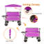 Chariot utilitaire 3-en-1 pliable avec banquette mauve