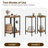 2-tier  End Tables Half Round Side Tables Half Moon Table with Open Shelves