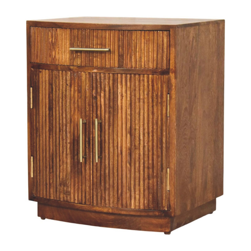Armoire de chevet cannelée Milan