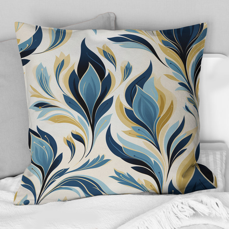 Ikat bleu et vert nordique Simplicity, H 16 po x l 16 po