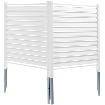 Panneaux de clôture en vinyle l 48 po x H 48 po, clôture pour climatiseur, écrans d'intimité pour l'extérieur