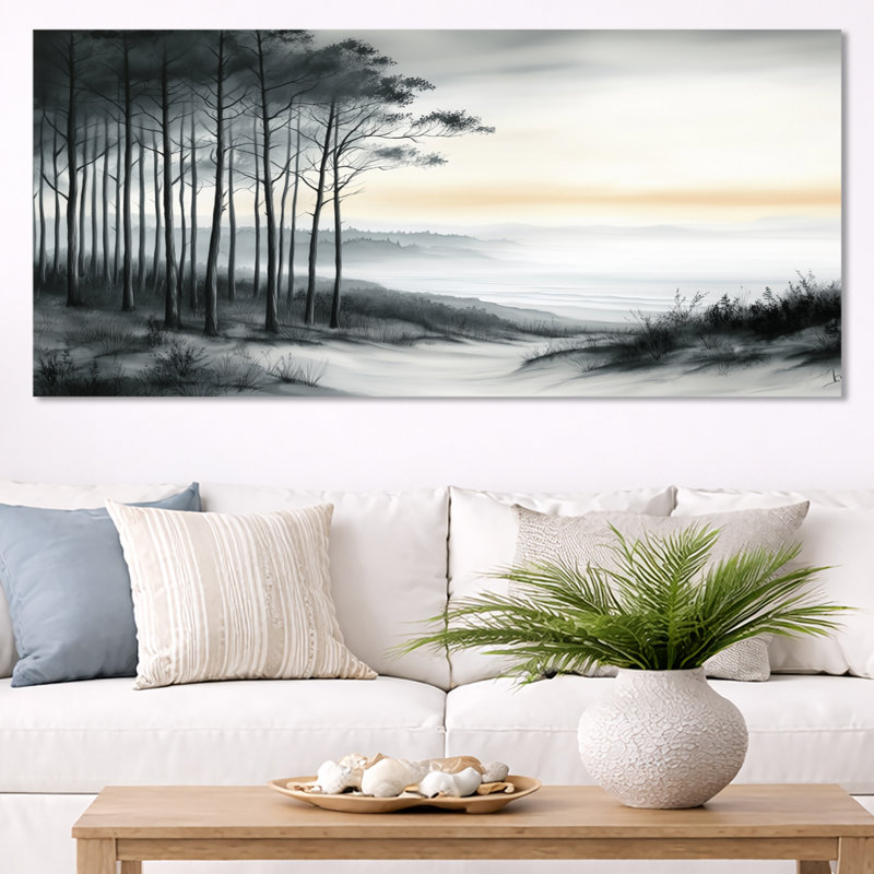 Khadijah I - Art mural des dunes de sable, H 28 po x l 60 po, Toile tendue