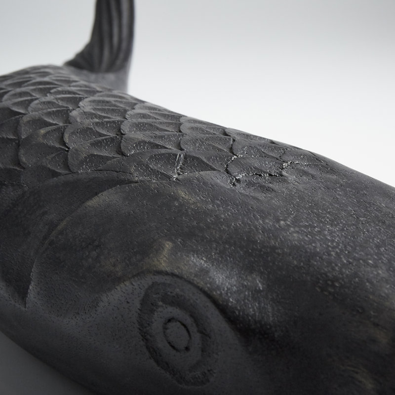 Zander Decorative Fish Figurine, 5.25" H x 30.5" W x 11" D